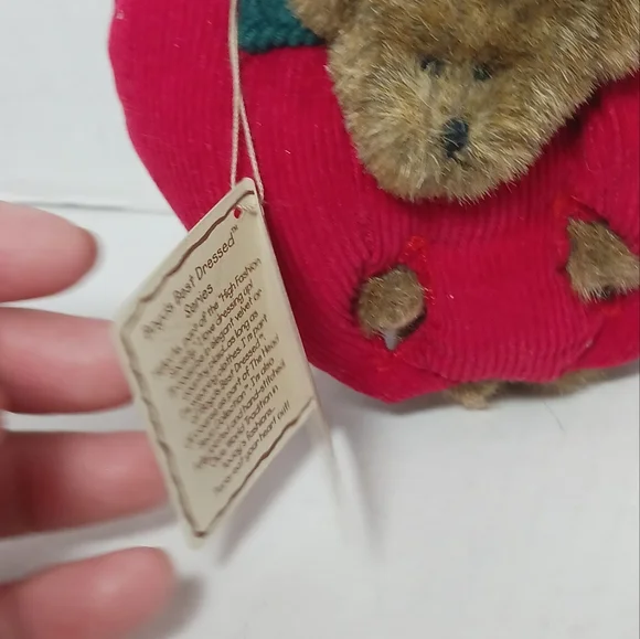 Boyds Bear QVC Calendar monthly Peeker Septembeary September Red Apple - Picture 4 of 6